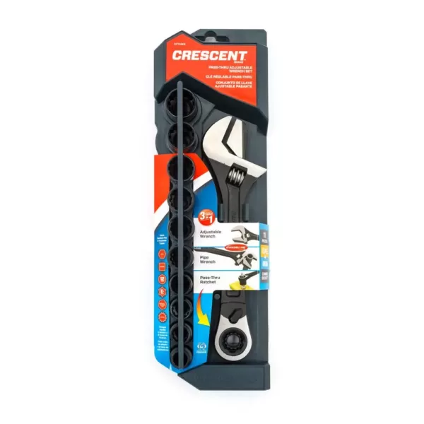 Crescent 3/8 in. Drive Pass-Thru Adjustable Wrench Set (11-Piece)